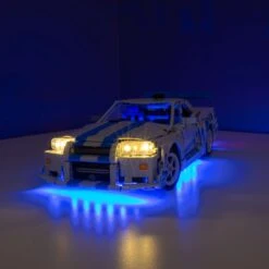 LEGO® 2 Fast 2 Furious Nissan Skyline GT-R (R34) Car #42210 DIY Light Bundle(Lego 2 Fast 2 Furious Nissan Skyline Gt R R34 Car 42210 Diy Light Bundle)